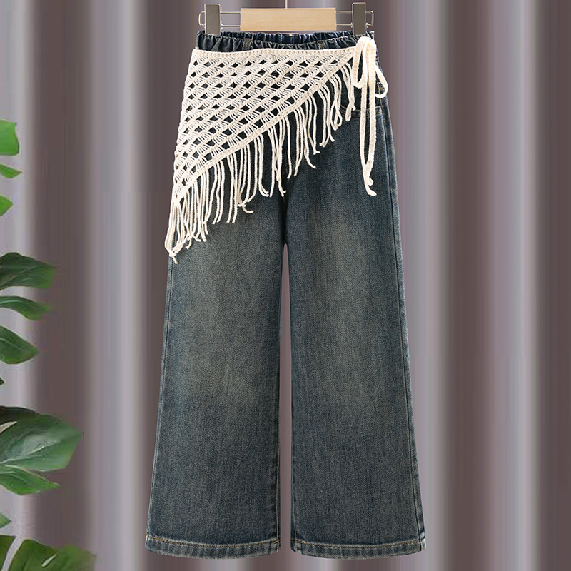 女童牛仔裤2025秋冬新款