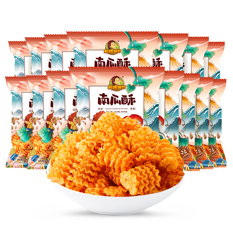 刺猬阿甘南瓜酥小龙虾味13g*15包