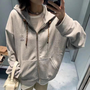 深圳南油miu系穿搭2025春秋新款 百搭上衣 連帽衛衣外套女寬松時尚