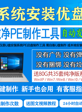 系统U盘启动盘PE制作工具电脑重装系统Win10/11/8/7装机U盘PE系统