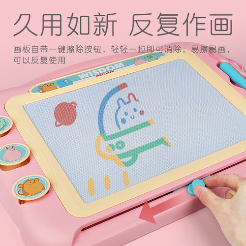 儿童画画板磁力彩色涂鸦磁性小孩幼儿宝宝擦写字绘画屏