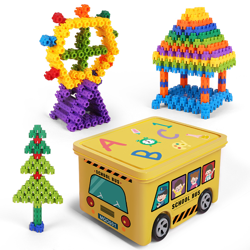 儿童六角积木大颗粒益智拼装2男孩1幼儿园3岁宝宝5拼插4拼图6玩具