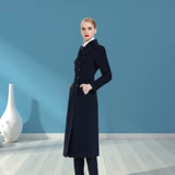 Шерстяное пальто, длинная зимняя куртка для работы, средней длины, 2024 года