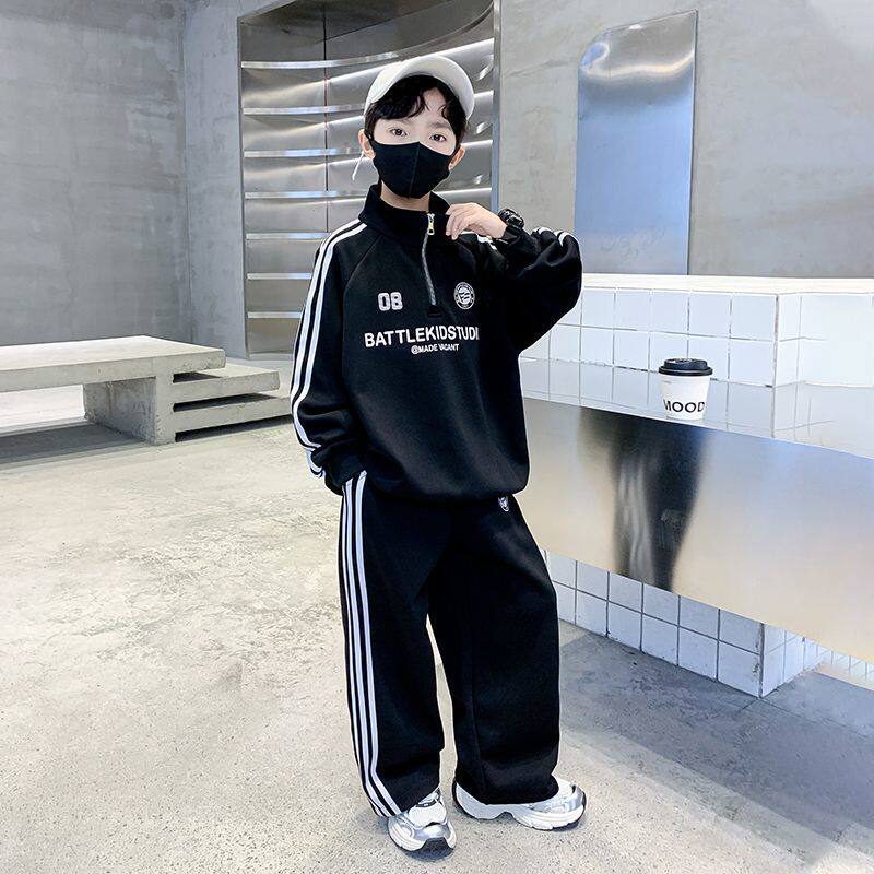 男童春装套装2025新款春季运动中大儿童春秋款男孩炸街帅气时髦潮