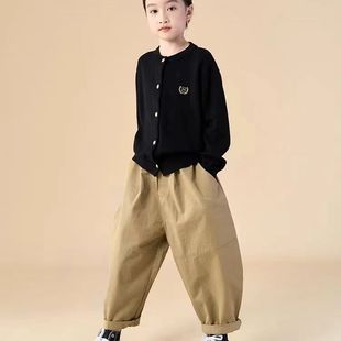 女童春装休闲毛衣2026新款女孩韩版针织衫外套儿童春秋宽松上衣潮