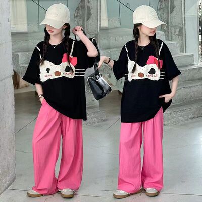 女童夏季短袖套装2026新款