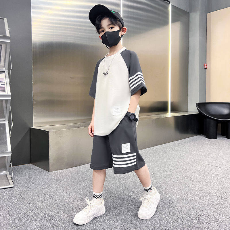 男童夏装套装2026新款网红中大童