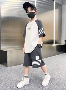 男童夏装套装2026新款网红中大童