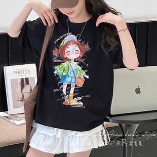 女童夏季童装新款上衣2026洋气纯棉中大童短袖女孩夏装T恤半袖