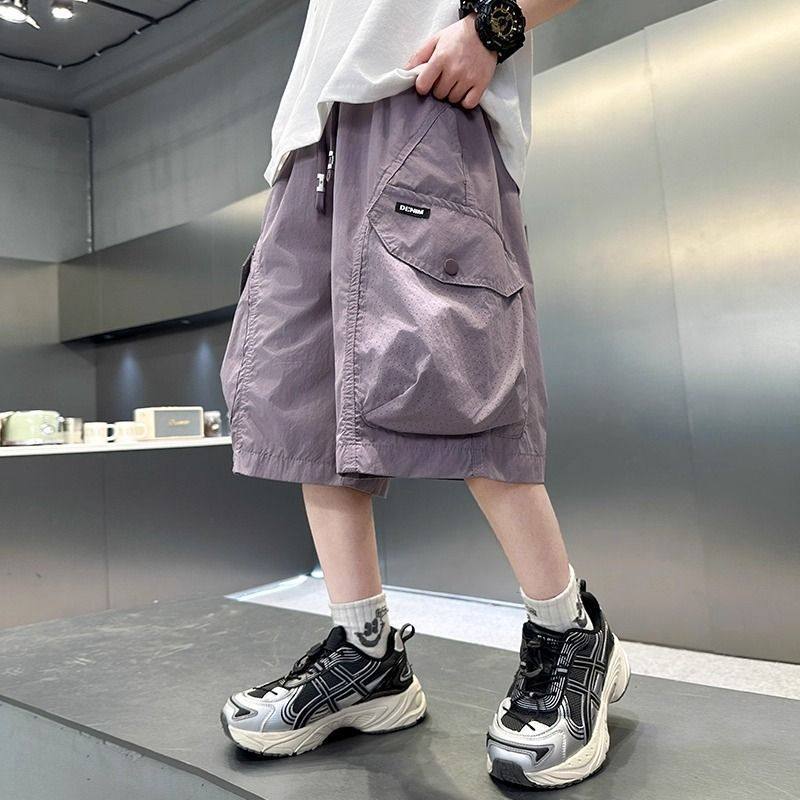 儿童装男童夏装薄款裤子2026新款夏季中大童工装短裤夏款男孩中裤