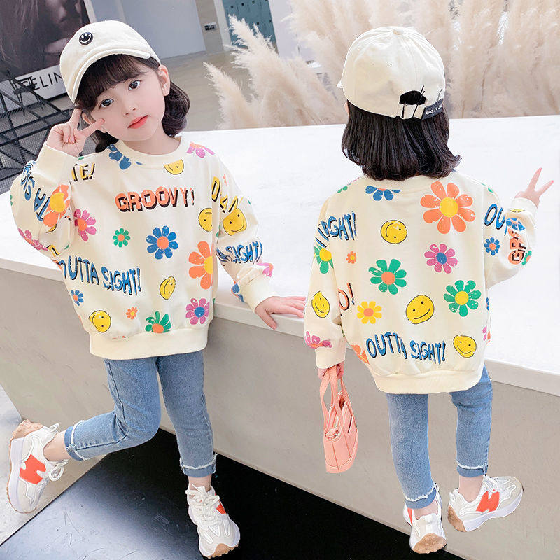 女童卫衣春秋2026春装新款儿童韩版休闲童装宝宝时髦洋气春款上衣