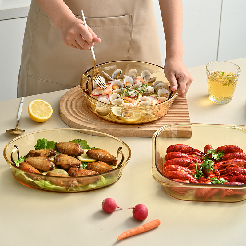 专用长方形器皿家用蒸鱼盘子