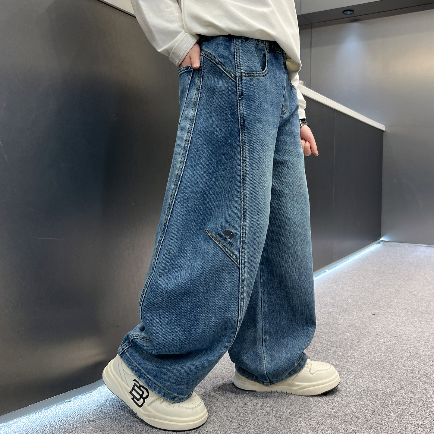 男童裤子春秋款2026新款中大男孩牛仔弯刀裤儿童直筒宽松休闲长裤,童装/婴儿装/亲子装,裤子,淘宝优惠券,粉丝福利购,淘宝优惠卷