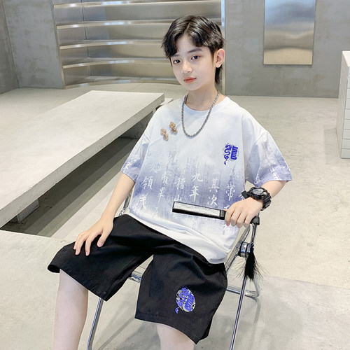 百威羊薄款夏季男童时尚唐装