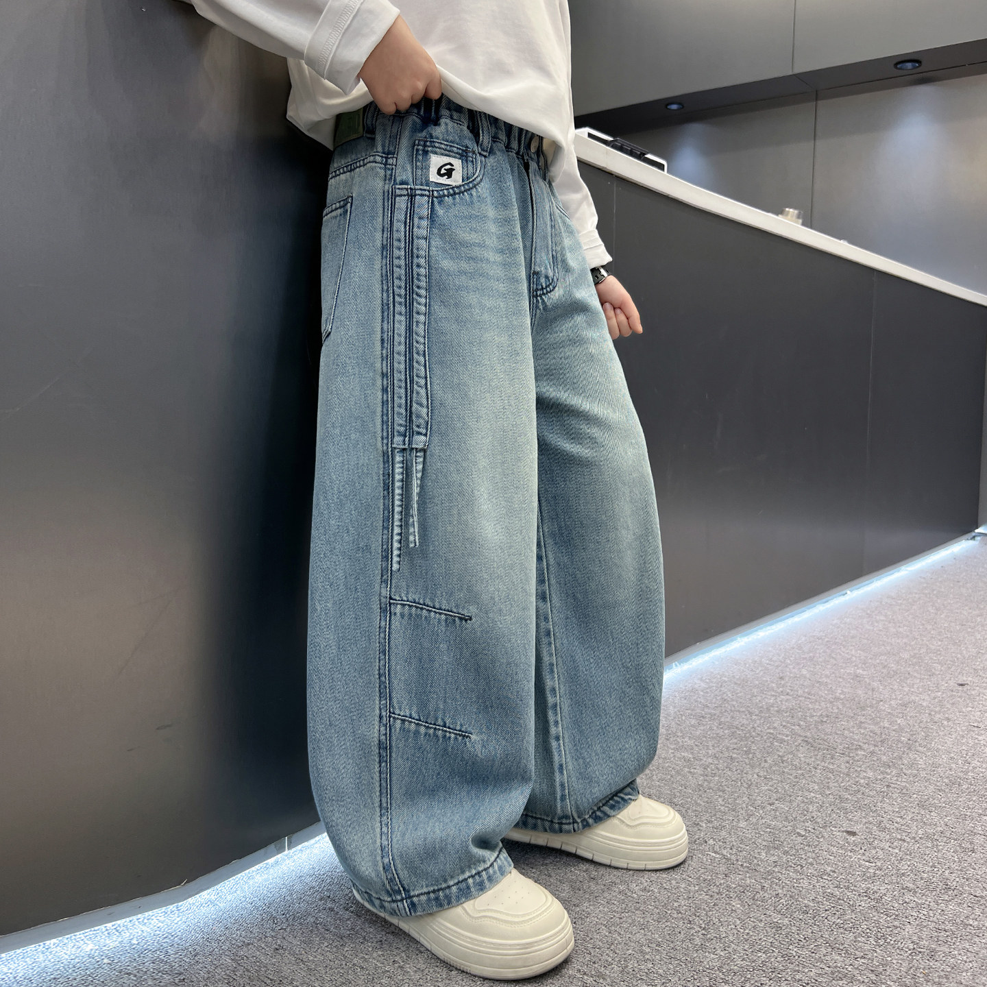 男童裤子春秋款2026新款帅气牛仔裤直筒中大儿童春装宽松弯刀裤潮,童装/婴儿装/亲子装,裤子,淘宝优惠券,粉丝福利购,淘宝优惠卷