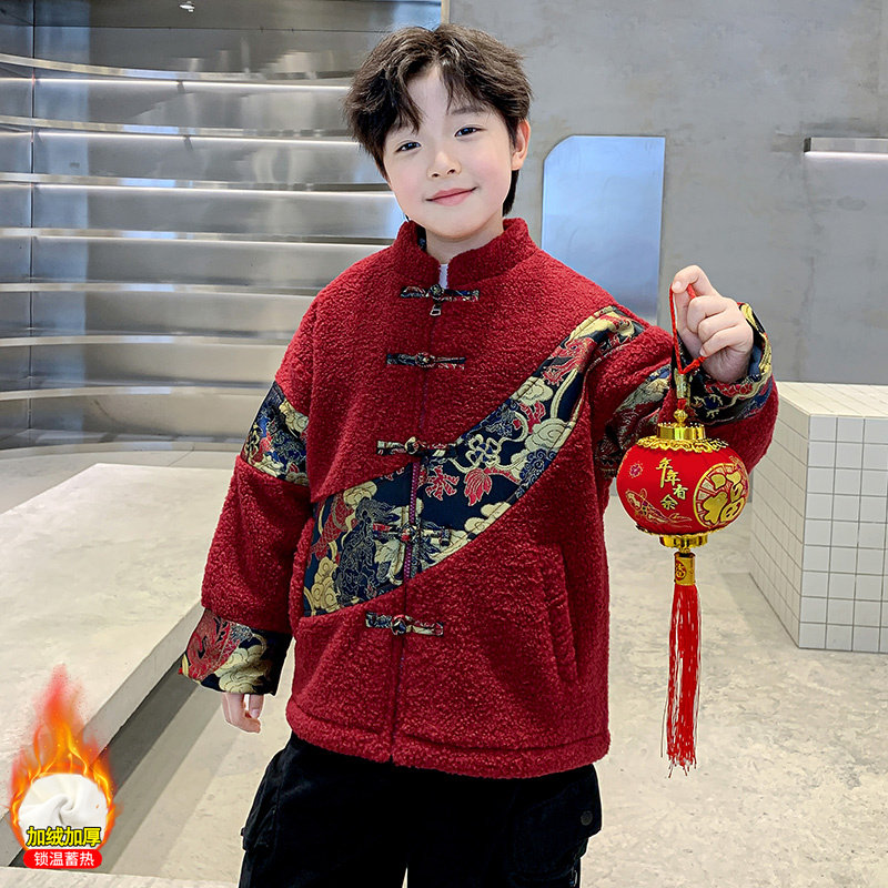 男童唐装中式秋冬季2025新款儿童本命年上衣拜年服加绒加厚汉服潮,童装/婴儿装/亲子装,汉服,淘宝优惠券,粉丝福利购,淘宝优惠卷