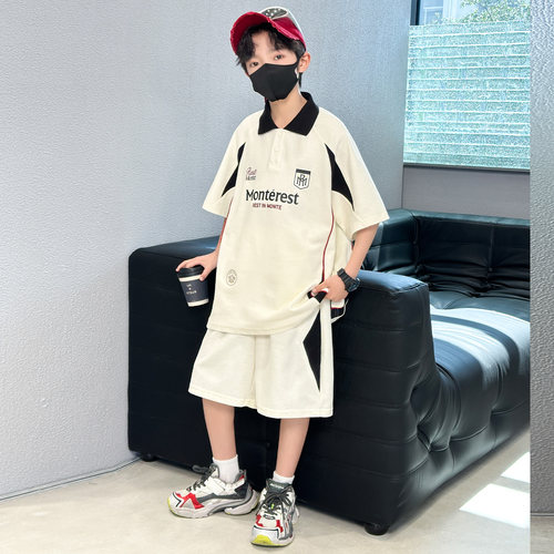 男童夏季薄款运动短袖短裤套装