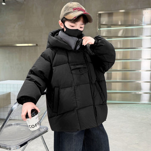男童冬装棉衣2025新款中大男孩加厚羽绒棉服帅气儿童保暖棉袄外套