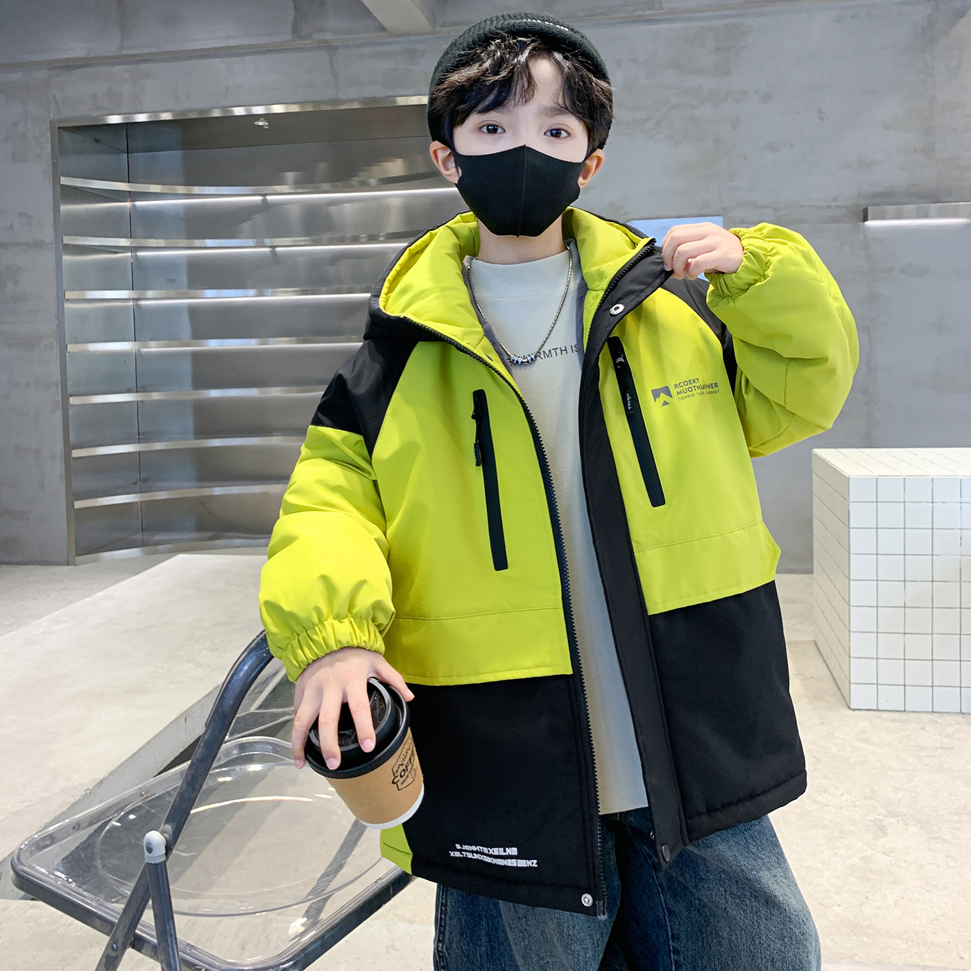 男童秋冬款外套2025新款加绒加厚