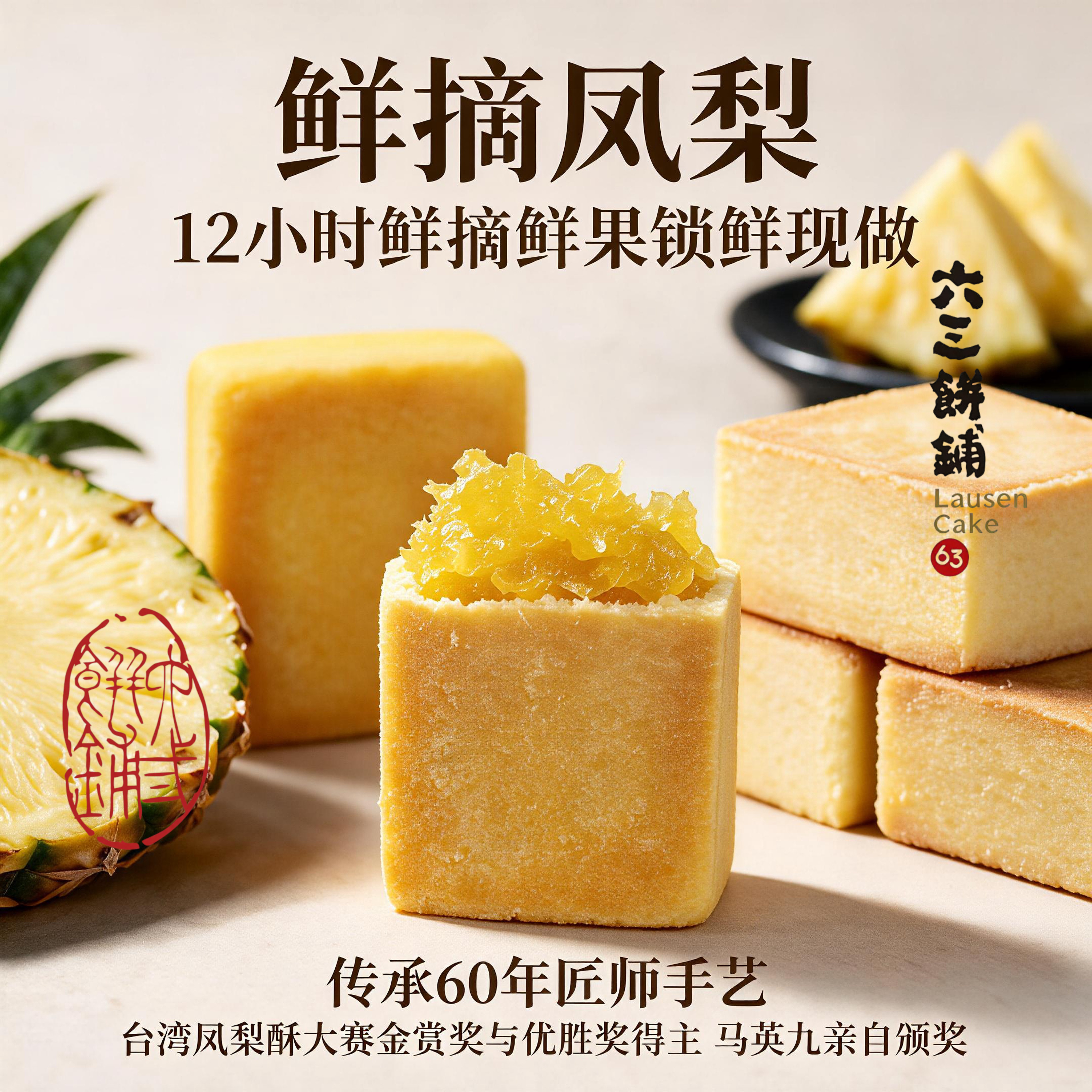 六三饼铺原味凤梨酥传统糕点无添加零食厦门特产点心小吃礼物礼盒