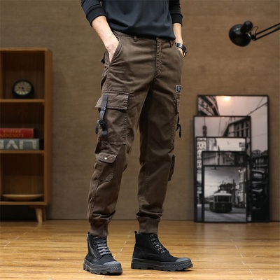 重磅工装裤男秋季潮牌机车裤子