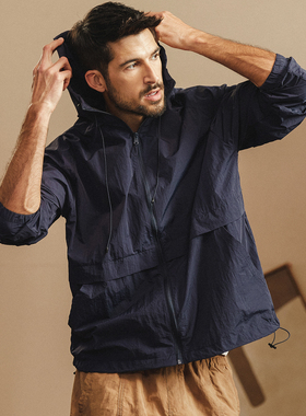 宝蓝色防晒衣男2025夏季新款防紫外线透气薄款防晒服户外钓鱼外套