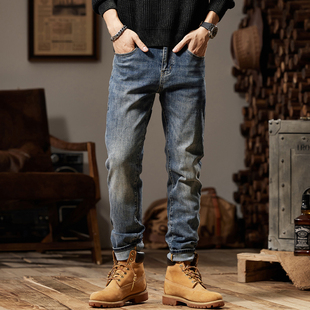 2025新款 直筒弹力男裤 春秋款 男士 子 广州新塘加绒牛仔裤 潮牌裤 男款
