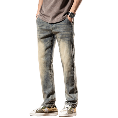 美式高街牛仔裤男款春秋复古
