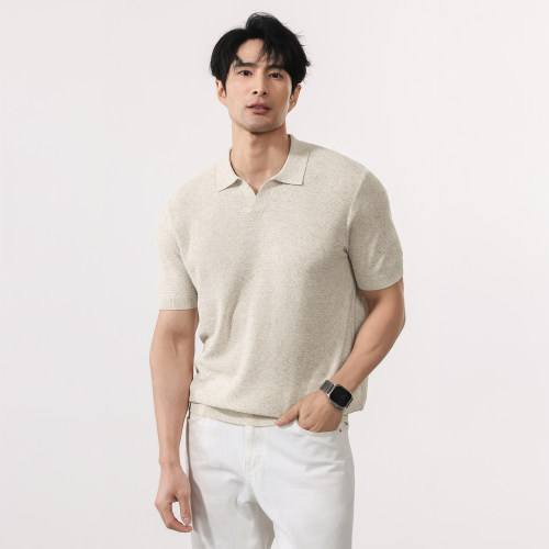Cleanfit亚麻莱赛尔Polo衫夏季