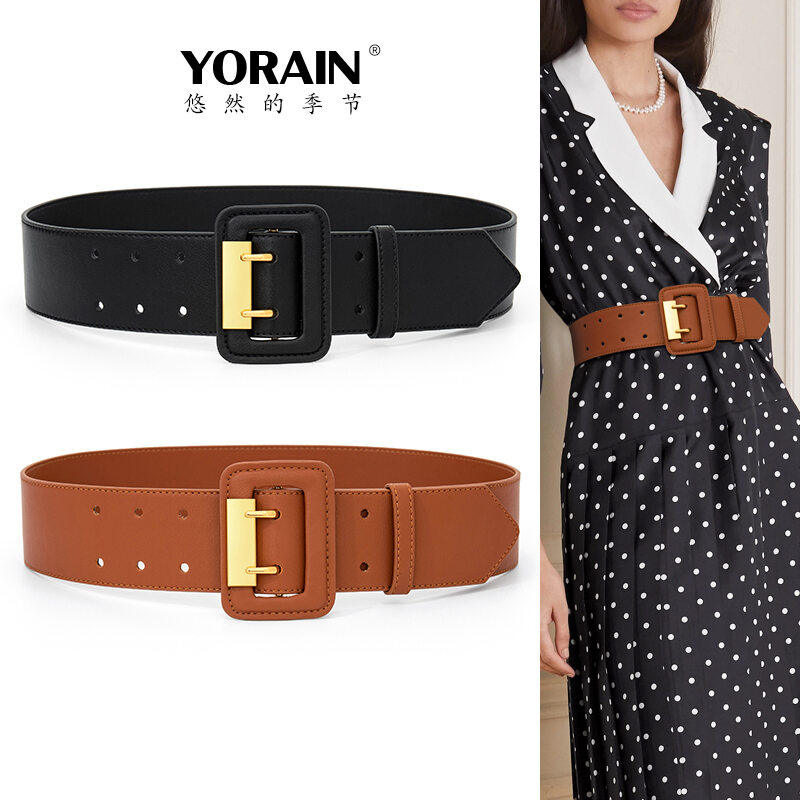 新款时尚西装腰封高级感真皮腰带女宽配裙子装饰皮带黑色大衣配饰,服饰配件/皮带/帽子/围巾,腰带/皮带/腰链,淘宝优惠券,粉丝福利购,淘宝优惠卷