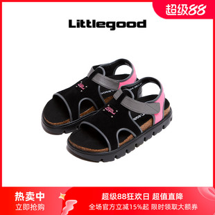 女2025新款 littlegood复古厚底沙滩凉鞋 首发 百搭少女凉鞋 新品