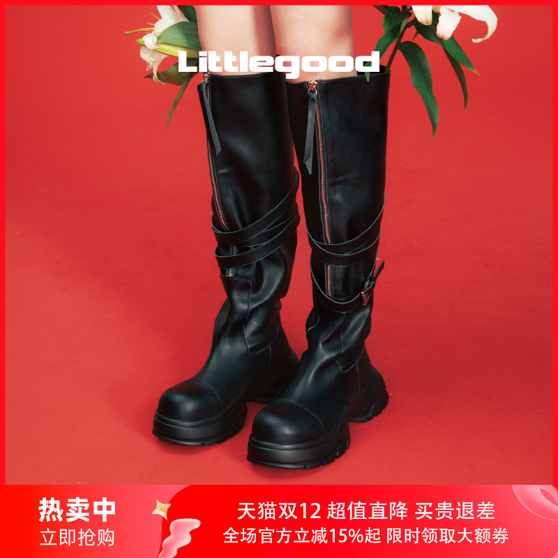 littlegood复古两穿马丁靴