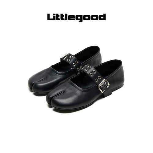 littlegood分趾平底玛丽珍鞋