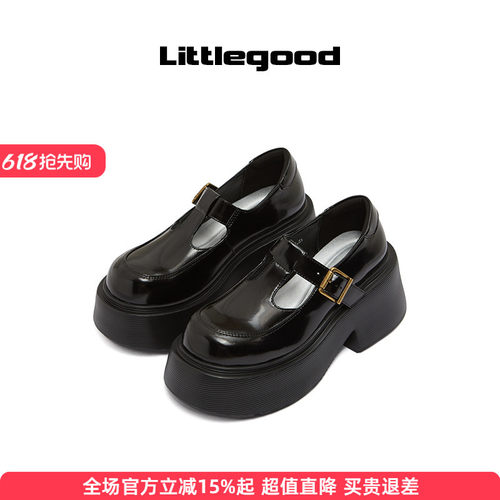 littlgood复古厚底玛丽珍鞋