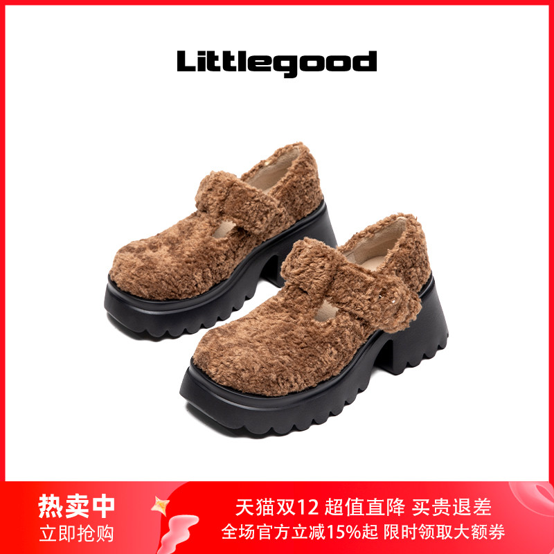 littlgood日系毛毛玛丽珍鞋
