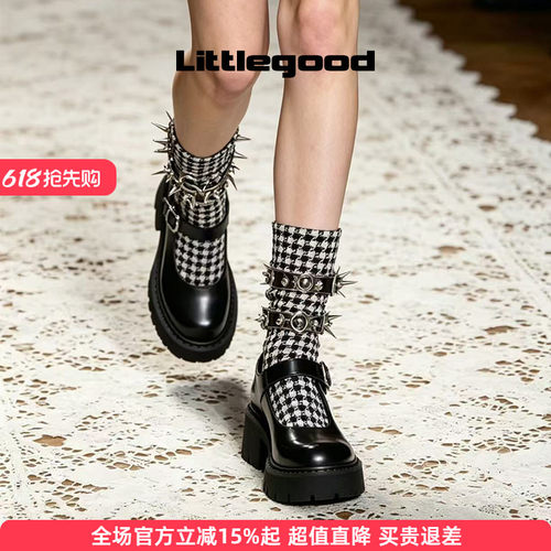 littlegood日系学院风玛丽珍鞋