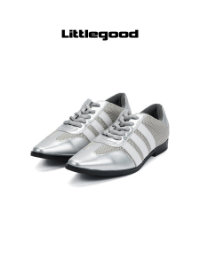 【新品】littlegood复古尖头休闲鞋女2023新款撞色百搭平跟小单鞋
