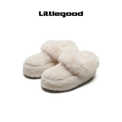 【新品折扣】littlegood休闲保暖雪地靴女2025冬季新款毛毛鞋加绒