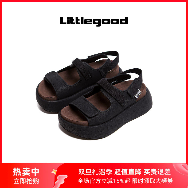 【新品首发】littlegood复古厚底沙滩凉鞋女2025新款百搭运动凉鞋