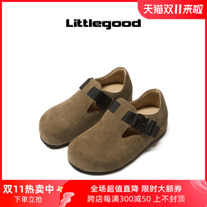 littlgood复古勃肯鞋女2024新款厚底百搭内增高包头拖鞋舒适