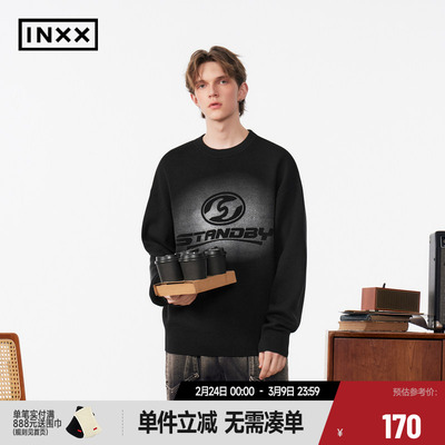 【INXX】Standby潮牌字母图案圆领针织衫男女同款毛衣XME4061444