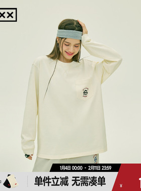 【INXX】Standby潮牌基础款纯色印花T恤男女同款长袖XME3011283