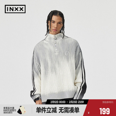 【INXX】APYD潮牌新品复古感破洞针织衫男女同款毛衣APE4060888