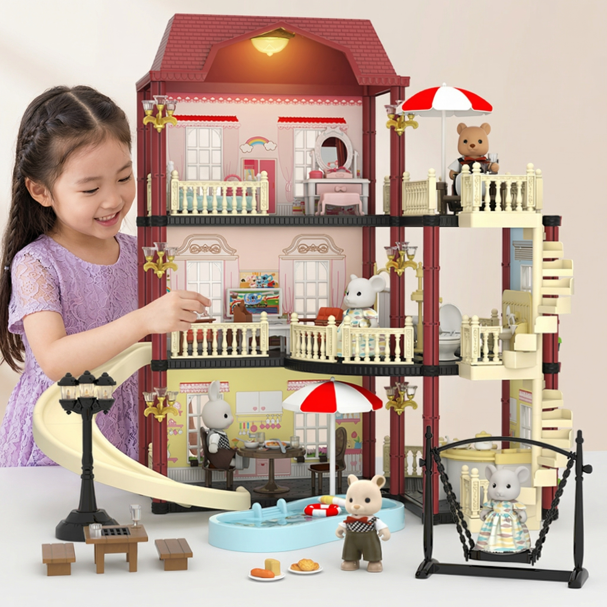 2026儿童过家家公主别墅玩具屋女孩城堡4益智6生日礼物5岁diy小屋