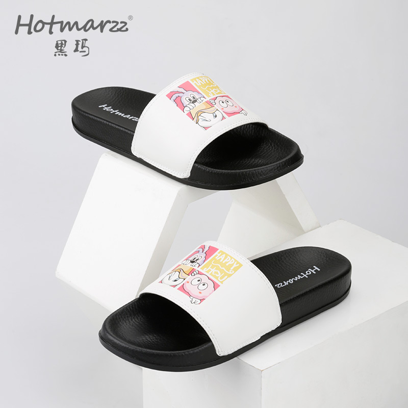 hotmarzz/黑玛外穿拖鞋女夏季时尚平底防滑休闲高级感一字拖凉拖