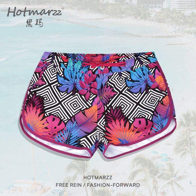 hotmarzz/黑玛沙滩裤女速干可下水游泳泳裤三亚海边度假冲浪裤