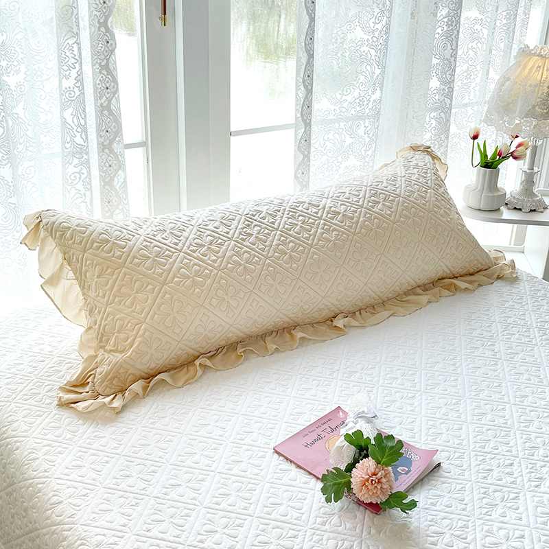 夏季兰精天丝花边双人长枕套单个装情侣夹棉长款枕头套枕芯内胆套