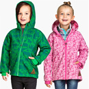 儿童冲锋衣秋冬户外男童女童卡通软壳加绒保暖防水防风滑雪服外套