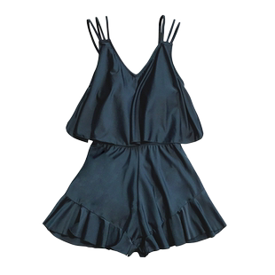 温泉时尚大码泳衣女款胖mm200斤连体2026新款宽松遮肚显瘦保守