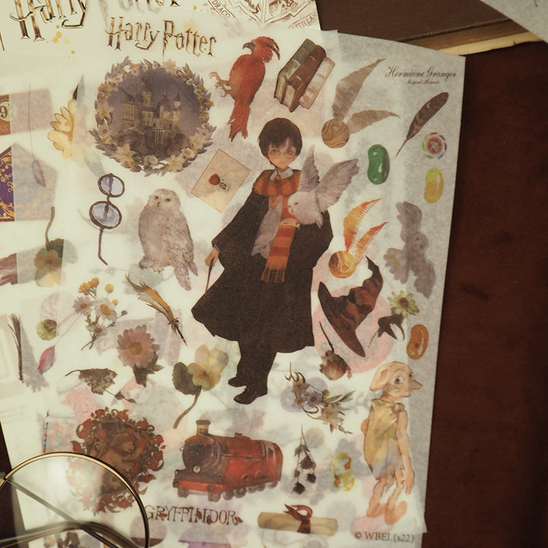 官方正版哈利波特贴纸周边学院手账素材主题咕卡表情包咒语烫金贴